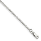 FJC Finejewelers 925 Sterling Silver Figaro Bracelet Chain 7 Inches x 2.25 mm