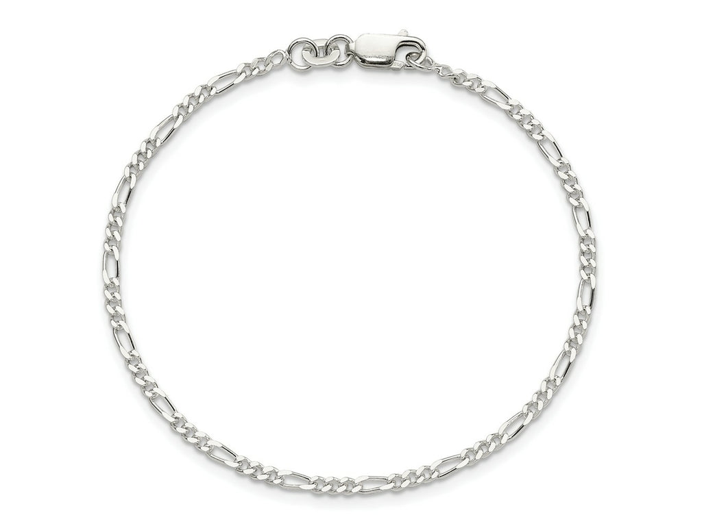 FJC Finejewelers 925 Sterling Silver Figaro Bracelet Chain 7 Inches x 2.25 mm