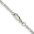 FJC Finejewelers 925 Sterling Silver Figaro Bracelet Chain 8 Inches x 2.25 mm
