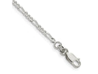 FJC Finejewelers 925 Sterling Silver Figaro Bracelet Chain 8 Inches x 2.25 mm