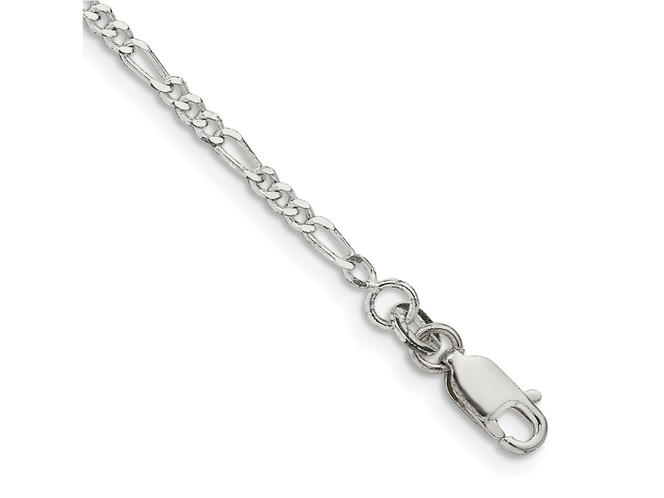 FJC Finejewelers 925 Sterling Silver Figaro Bracelet Chain 8 Inches x 2.25 mm