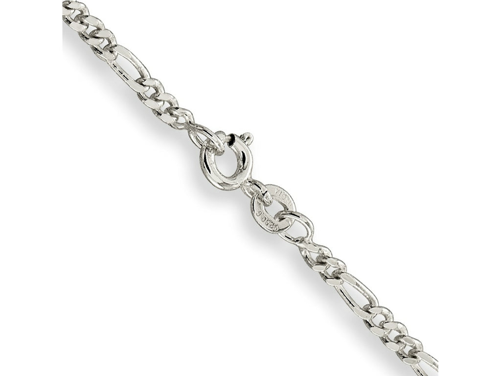 FJC Finejewelers 925 Sterling Silver Figaro Bracelet Chain 6 Inches x 2.5 mm