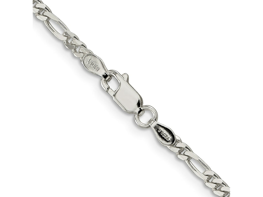 FJC Finejewelers 925 Sterling Silver Figaro Bracelet Chain 6 Inches x 2.85 mm