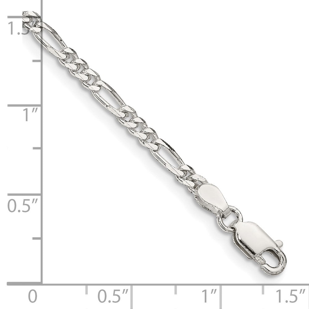 FJC Finejewelers 925 Sterling Silver Figaro Bracelet Chain 8 Inches x 2.85 mm
