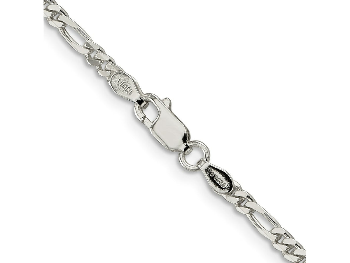 FJC Finejewelers 925 Sterling Silver 2.85mm Figaro Chain Anklet 9 Inches x 2 mm