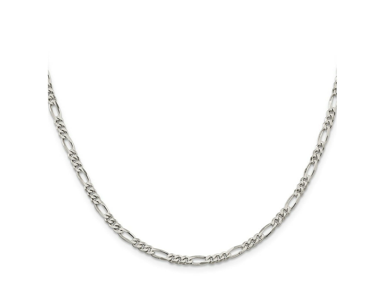 FJC Finejewelers 925 Sterling Silver Figaro Chain 24 Inches x 3.5 mm