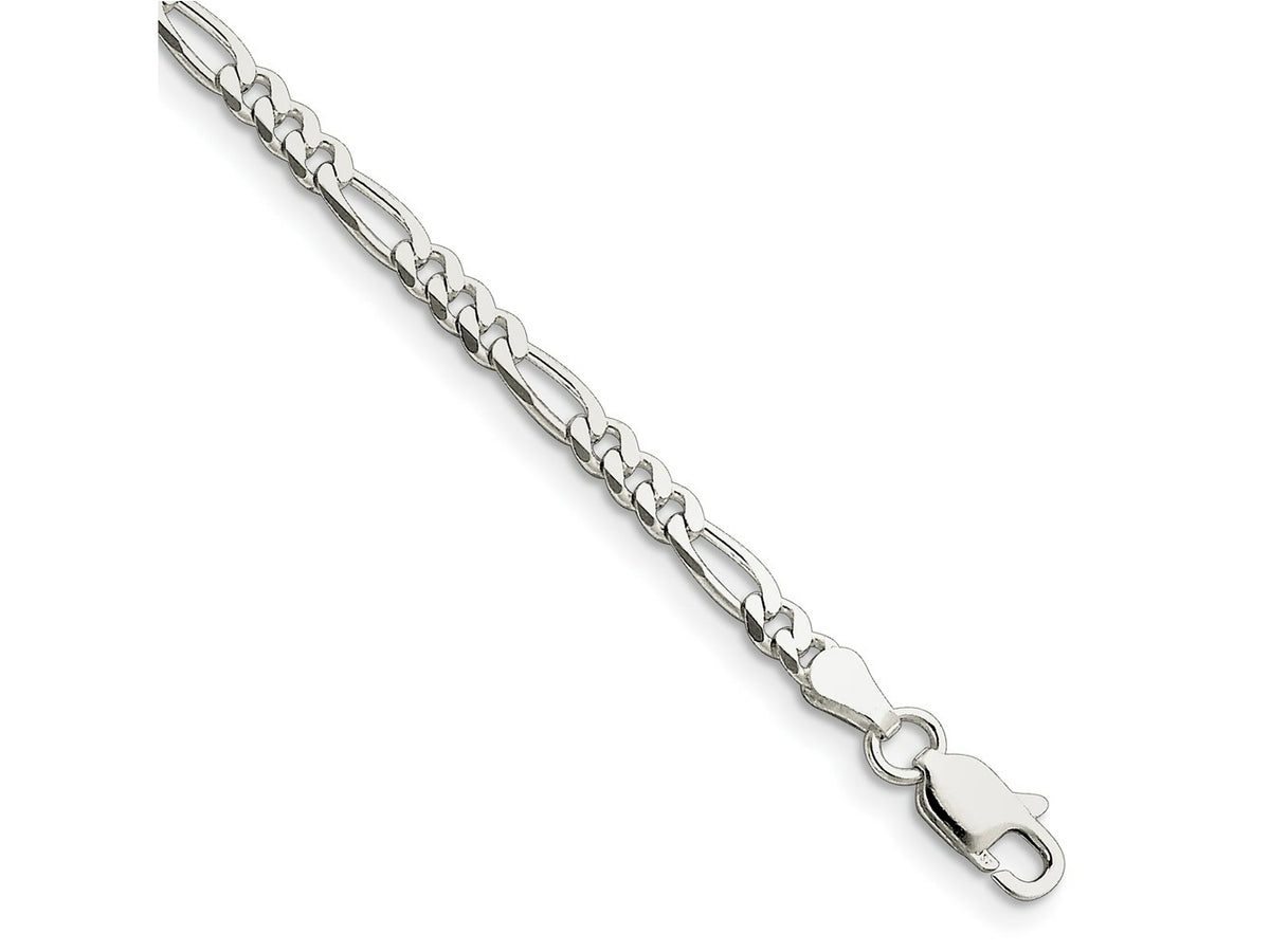 FJC Finejewelers 925 Sterling Silver Figaro Bracelet Chain 7 Inches x 3.5 mm
