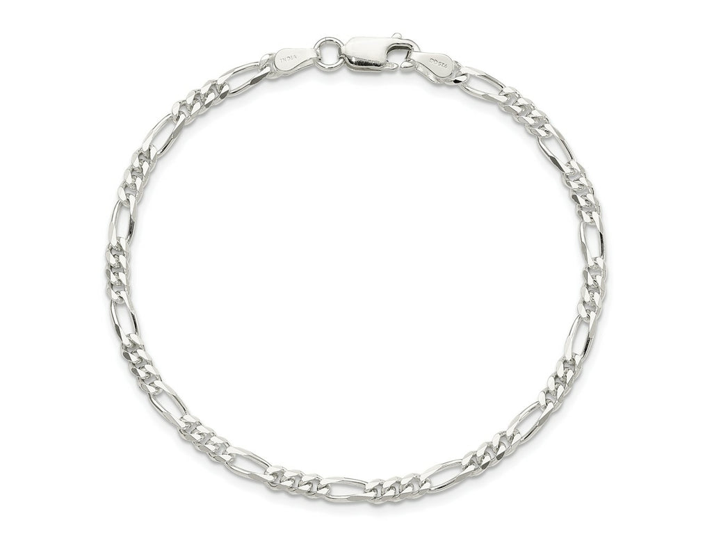 FJC Finejewelers 925 Sterling Silver Figaro Bracelet Chain 8 Inches x 3.5 mm