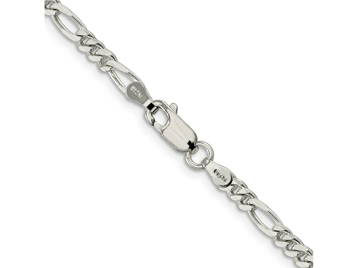 FJC Finejewelers 925 Sterling Silver Figaro Bracelet Chain 9 Inches x 3.5 mm