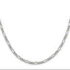 FJC Finejewelers 925 Sterling Silver Rhodium Plated 3.5mm Figaro Chain 9 Inches x 3 mm