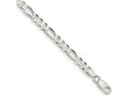 FJC Finejewelers 925 Sterling Silver Figaro Bracelet Chain 7 Inches x 4.5 mm