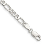 FJC Finejewelers 925 Sterling Silver Figaro Bracelet Chain 8 Inches x 4.5 mm