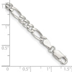FJC Finejewelers 925 Sterling Silver Figaro Bracelet Chain 8 Inches x 4.5 mm