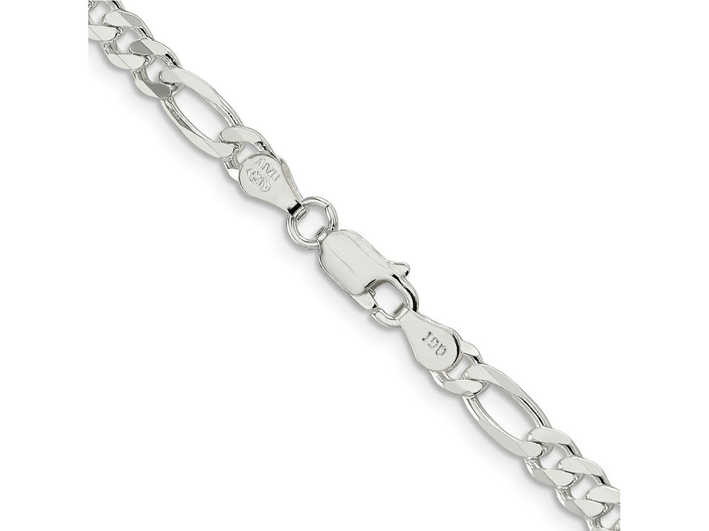 FJC Finejewelers 925 Sterling Silver Figaro Bracelet Chain 9 Inches x 4.5 mm
