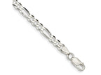 FJC Finejewelers 925 Sterling Silver Figaro Bracelet Chain 7 Inches x 5.5 mm