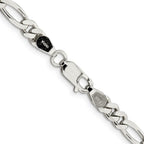 FJC Finejewelers 925 Sterling Silver Figaro Bracelet Chain 9 Inches x 5.5 mm