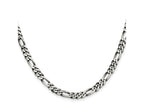 FJC Finejewelers 925 Sterling Silver Antiqued Figaro Chain 24 Inches x 5.5 mm