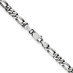 FJC Finejewelers 925 Sterling Silver Antiqued Figaro Bracelet Chain 8 Inches x 5.5 mm