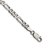 FJC Finejewelers 925 Sterling Silver Antiqued Figaro Bracelet Chain 8 Inches x 5.5 mm