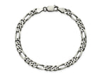 FJC Finejewelers 925 Sterling Silver Antiqued Figaro Bracelet Chain 8 Inches x 5.5 mm