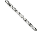 FJC Finejewelers 925 Sterling Silver Antiqued Figaro Bracelet Chain 9 Inches x 5.5 mm