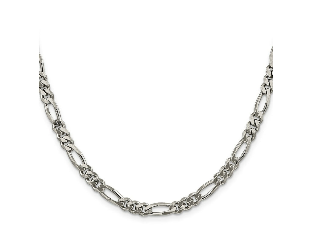 FJC Finejewelers 925 Sterling Silver Rhodium Plated Figaro Chain 28 Inches x 5.25 mm