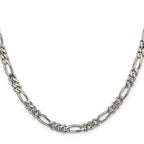 FJC Finejewelers 925 Sterling Silver Rhodium Plated Figaro Bracelet Chain 7 Inches x 5.25 mm