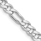 FJC Finejewelers 925 Sterling Silver Rhodium Plated Figaro Bracelet Chain 9 Inches x 5.25 mm