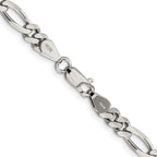 FJC Finejewelers 925 Sterling Silver Rhodium Plated Figaro Bracelet Chain 9 Inches x 5.25 mm