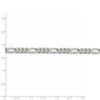 FJC Finejewelers 925 Sterling Silver Rhodium Plated 24 inch x 5.25mm Figaro Chain