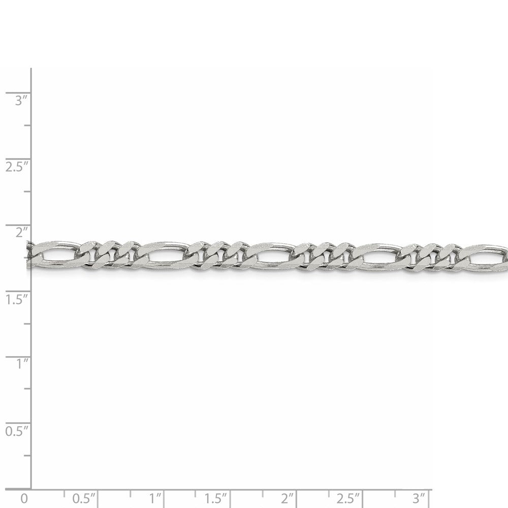 FJC Finejewelers 925 Sterling Silver Rhodium Plated 8 inch x 5.25mm Figaro Bracelet Chain