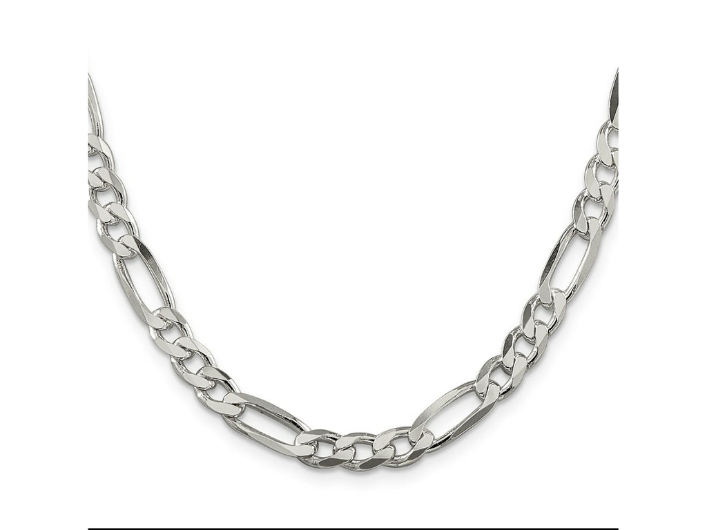 FJC Finejewelers 925 Sterling Silver Figaro Chain 22 Inches x 6.75 mm