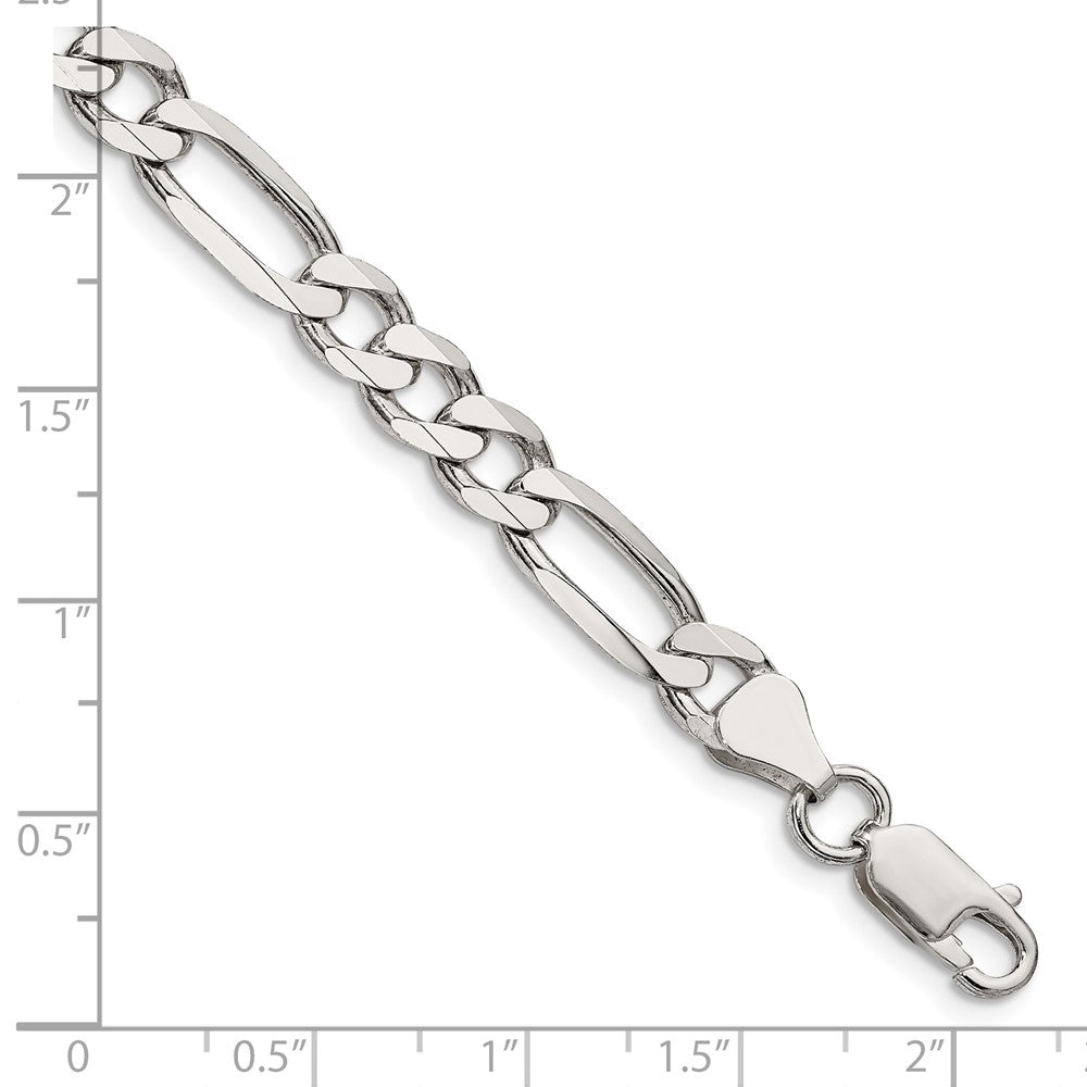 FJC Finejewelers 925 Sterling Silver Figaro Chain Bracelet 8 Inches x 6.75 mm