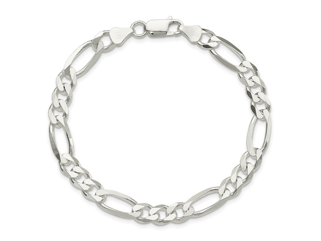 FJC Finejewelers 925 Sterling Silver Figaro Chain Bracelet 8 Inches x 6.75 mm