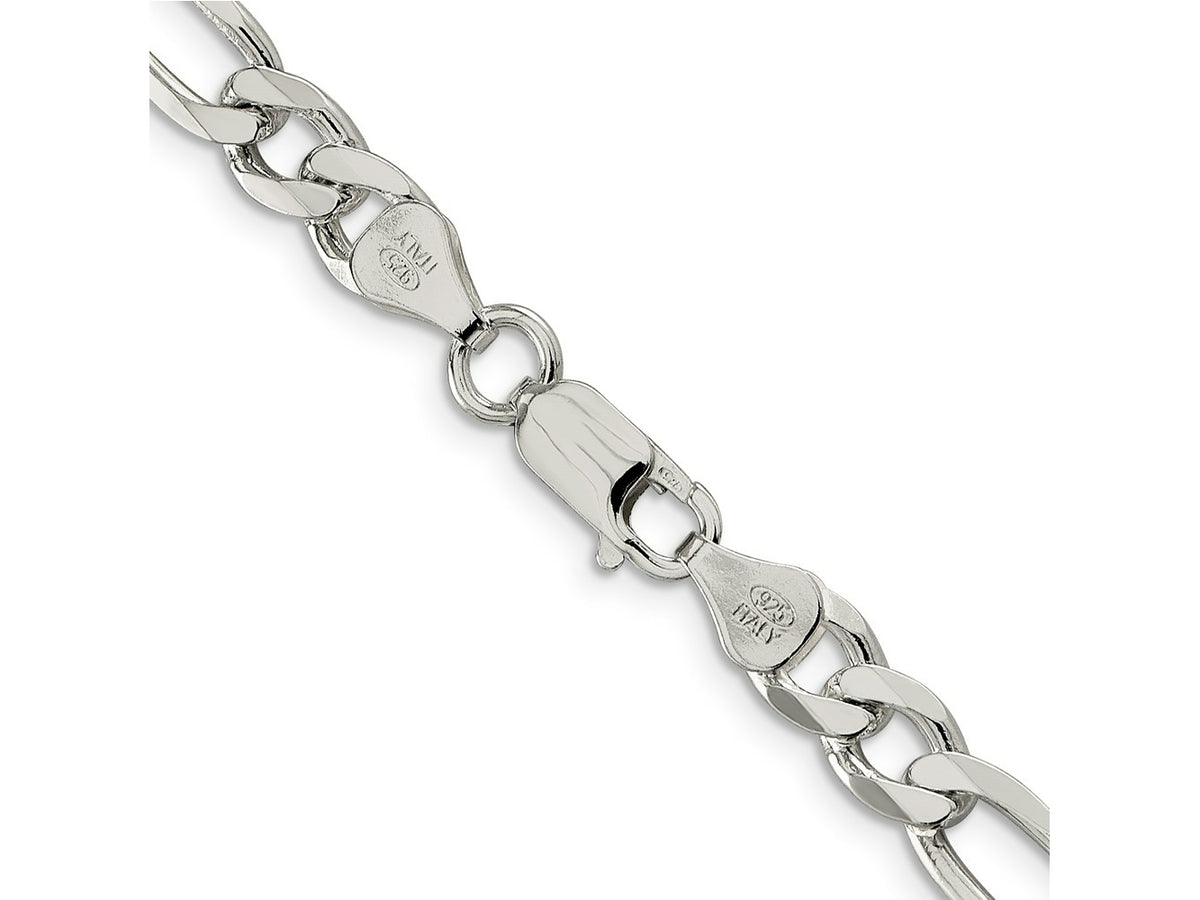 FJC Finejewelers 925 Sterling Silver Figaro Chain Bracelet 9 Inches x 6.75 mm