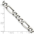 FJC Finejewelers 925 Sterling Silver Antiqued Figaro Chain 20 Inches x 6.5 mm