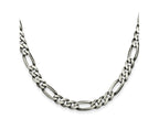 FJC Finejewelers 925 Sterling Silver Antiqued Figaro Chain 24 Inches x 6.5 mm