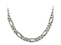 FJC Finejewelers 925 Sterling Silver Antiqued Figaro Chain 28 Inches x 6.5 mm