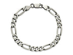 FJC Finejewelers 925 Sterling Silver Antiqued Figaro Chain Bracelet 8 Inches x 6.5 mm