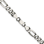 FJC Finejewelers 925 Sterling Silver Antiqued Figaro Chain Bracelet 9 Inches x 6.5 mm