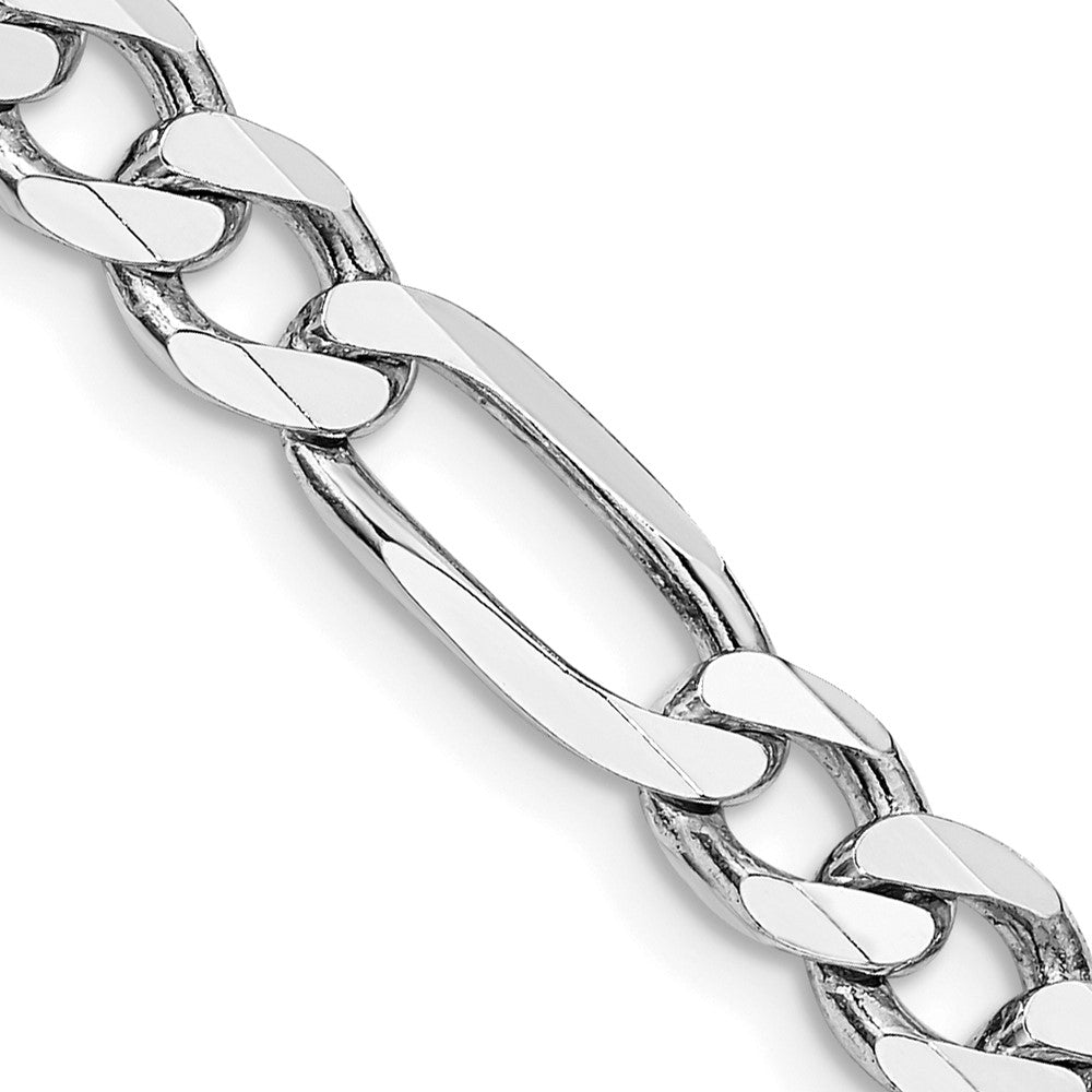 FJC Finejewelers 925 Sterling Silver Rhodium Plated Figaro Chain 28 Inches x 6.5 mm
