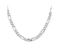FJC Finejewelers 925 Sterling Silver Rhodium Plated Figaro Chain 28 Inches x 6.5 mm