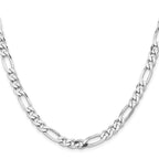 FJC Finejewelers 925 Sterling Silver Rhodium Plated Figaro Bracelet Chain 9 Inches x 6.5 mm