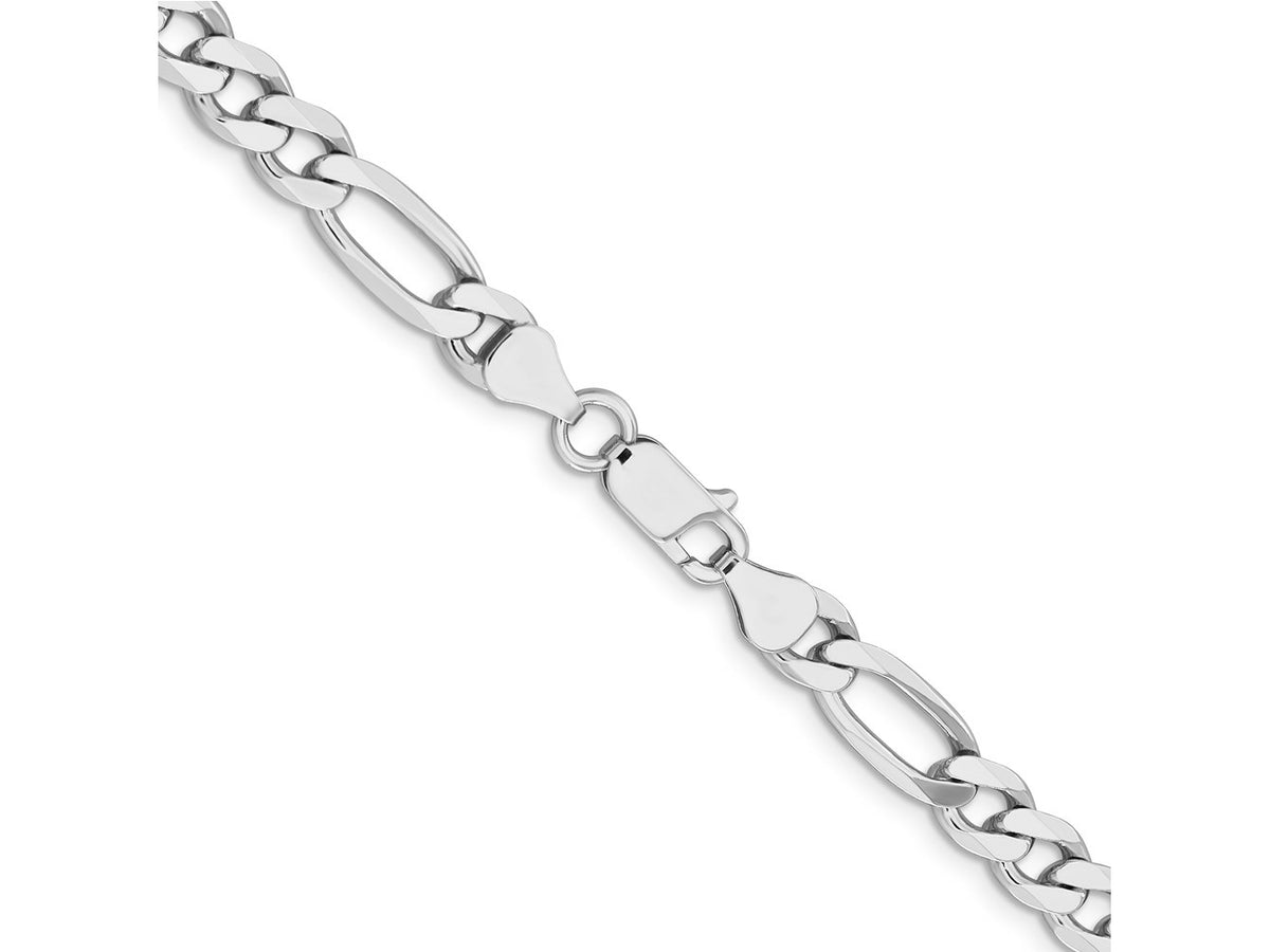 FJC Finejewelers 925 Sterling Silver Rhodium Plated Figaro Bracelet Chain 9 Inches x 6.5 mm