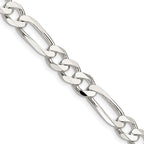 FJC Finejewelers 925 Sterling Silver Figaro Chain 30 Inches x 7.5 mm