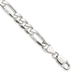 FJC Finejewelers 925 Sterling Silver Figaro Bracelet Chain 7 Inches x 7.5 mm