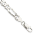 FJC Finejewelers 925 Sterling Silver Figaro Bracelet Chain 8 Inches x 7.5 mm