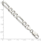 FJC Finejewelers 925 Sterling Silver Figaro Bracelet Chain 8 Inches x 7.5 mm