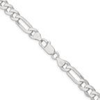 FJC Finejewelers 925 Sterling Silver Figaro Bracelet Chain 9 Inches x 7.5 mm