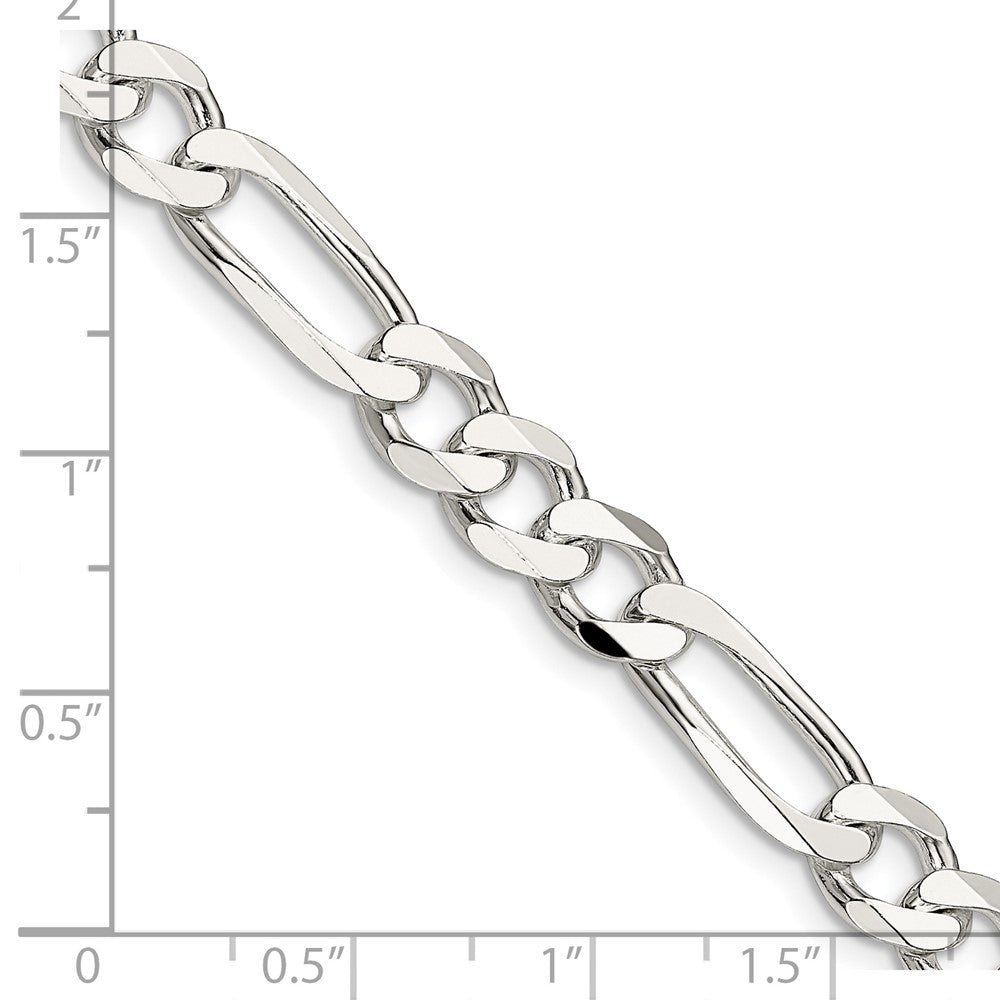 FJC Finejewelers 925 Sterling Silver Figaro Bracelet Chain 9 Inches x 7.5 mm